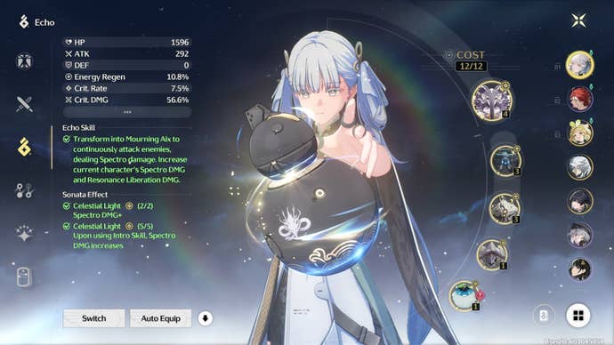 Jinhsi can be seen with the Celestial Light Sonata Effect equipped in Wuthering Waves