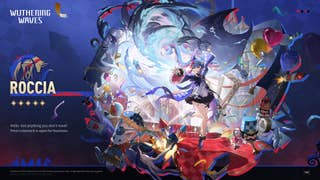 Promotional artwork for Wuthering Waves' five-star Resonator, Roccia, is shown