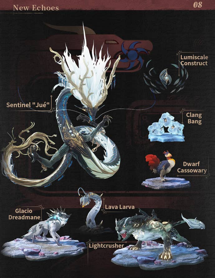 New Echoes in Wuthering Waves version 1.1 on a black background.