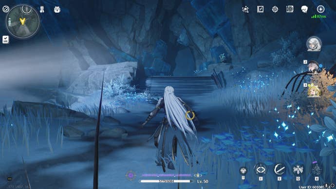 Calcharo advances through the Dusk Sealed Track area in Wuthering Waves