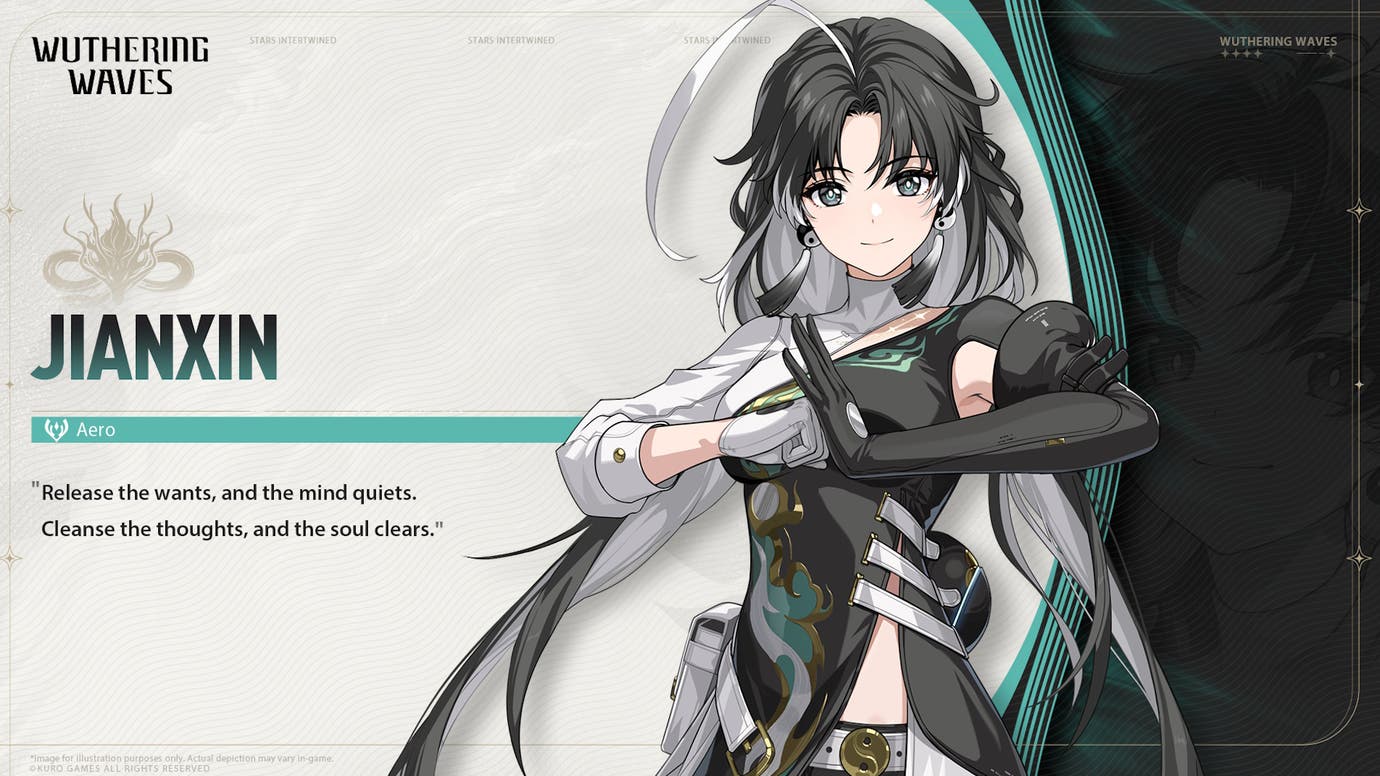 Wuthering Waves Jianxin materials, kit, and Resonance Chain