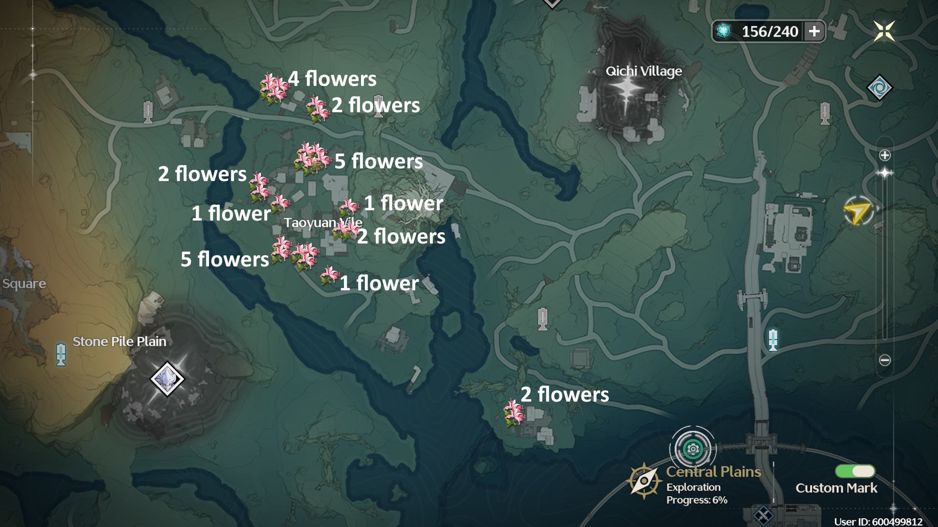 Jinzhou locations of Pecok Flowers in Wuthering Waves.