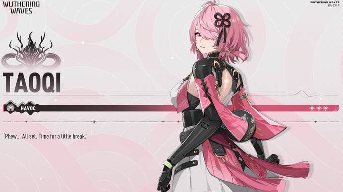 Drip marketing for Taoqi in Wuthering Waves.