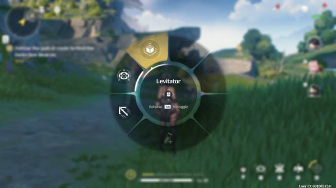 The player hovers over the Levitator in the Utility Tools menu in Wuthering Waves