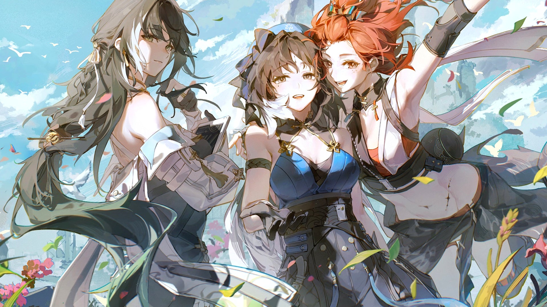 Baizhi, Yangyang, and Chixia, three of the main Resonators of Wuthering Waves. - 1