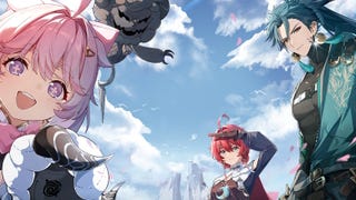 Promotional artwork of Encore, Jiyan, and Danjin from Wuthering Waves.