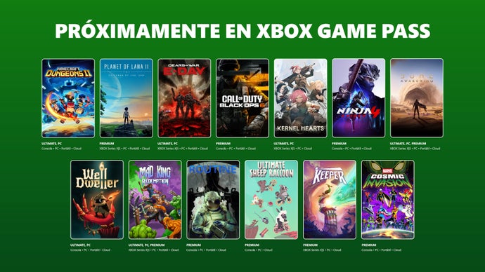 Nuevos juegos en Xbox Game Pass
