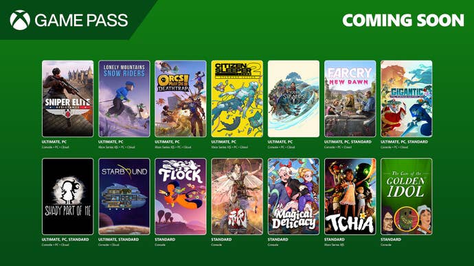 Games coming to Xbox Game Pass this month