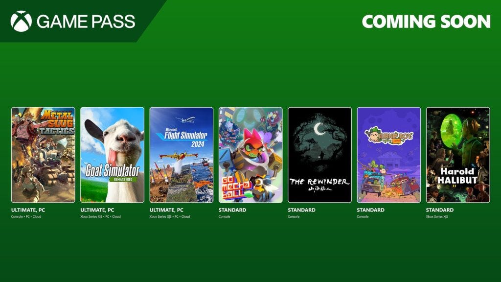 Xbox Game Pass line-up November 2024.