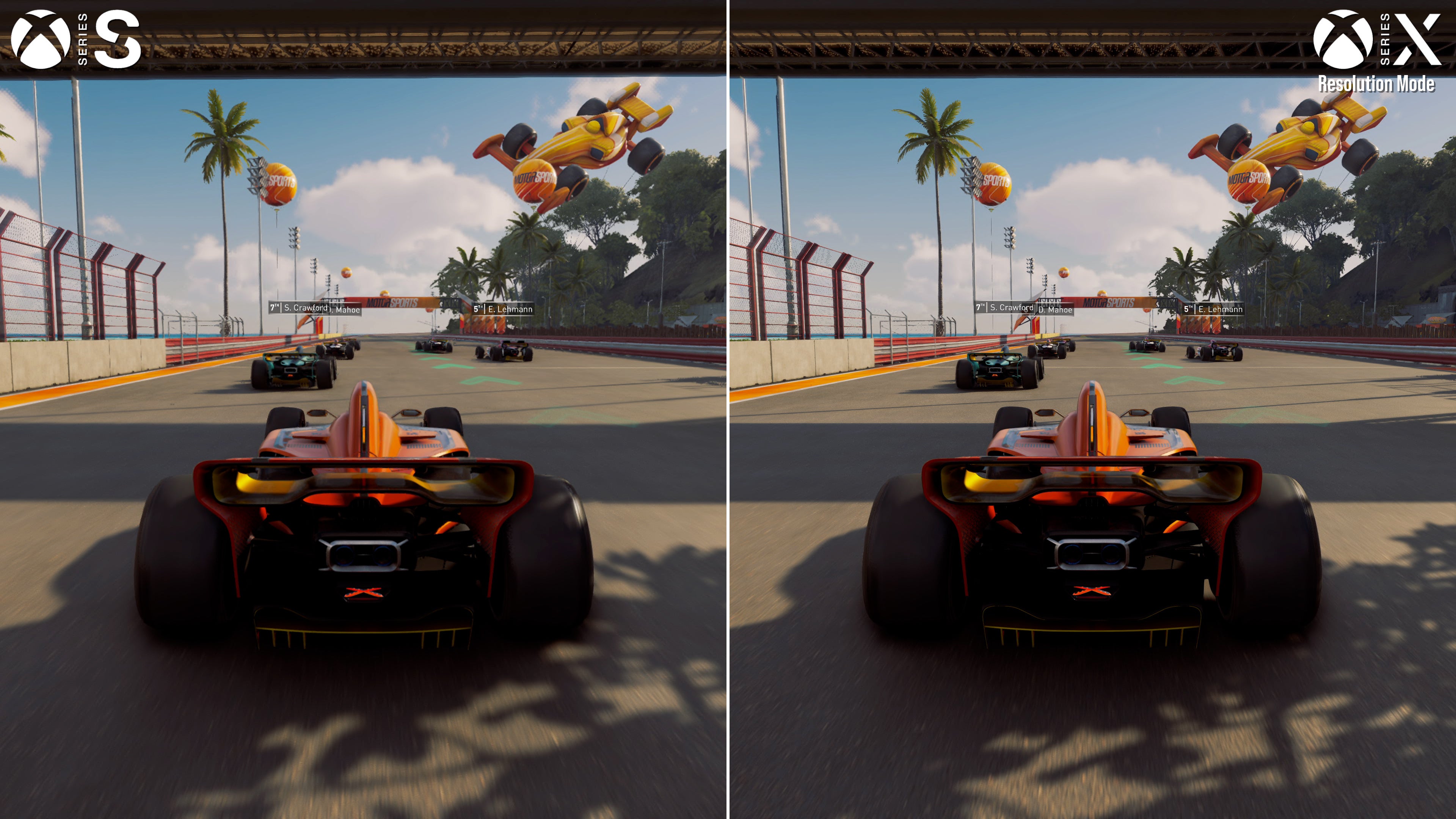 xbox series x vs series s screenshot from the crew motorfest