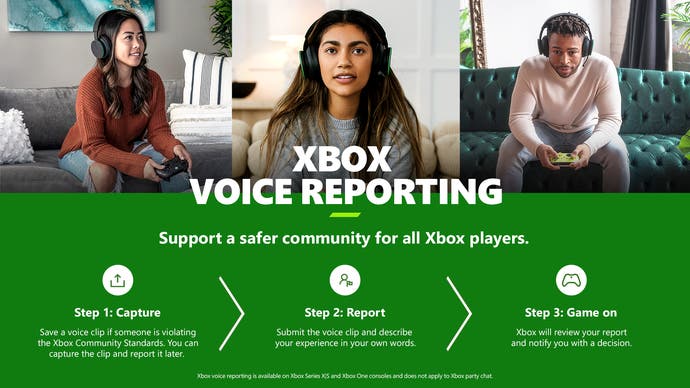 Xbox voice reporting infographic