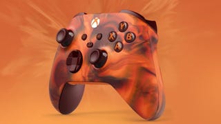 New Xbox Wireless Fire Vapor Special Edition controller, which features a red and orange swirl design