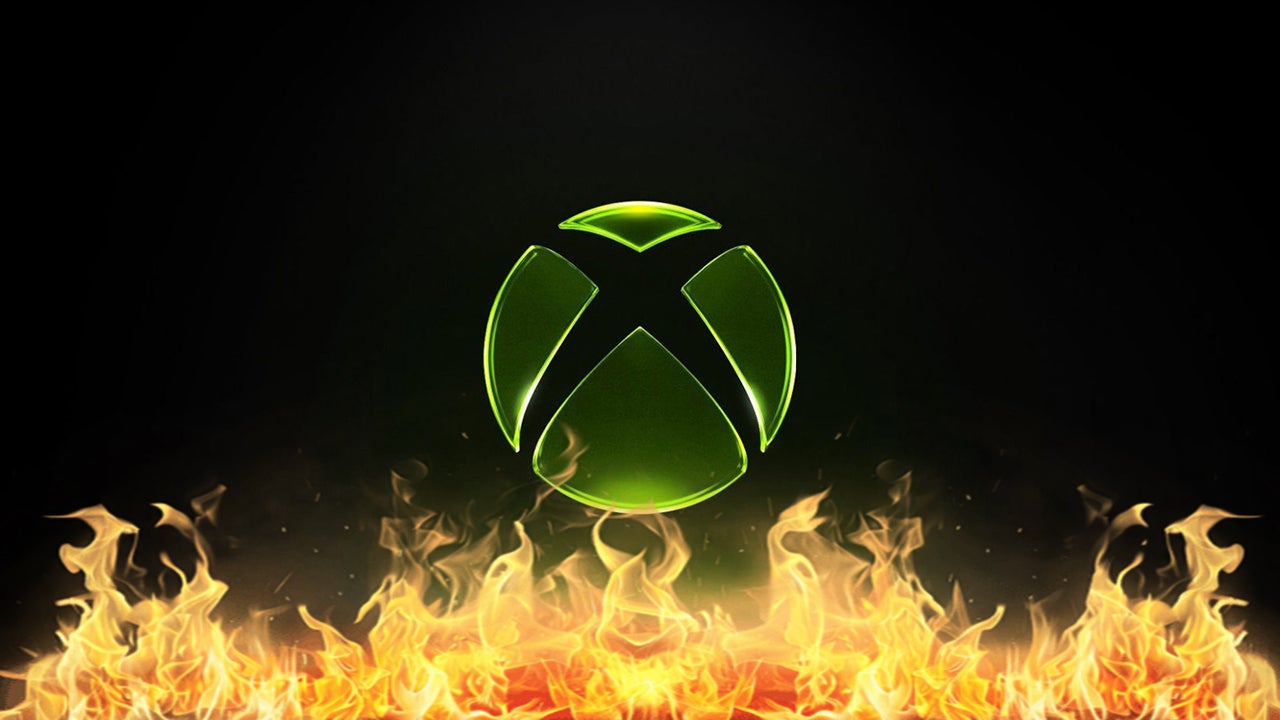 Xbox logo on fire custom image