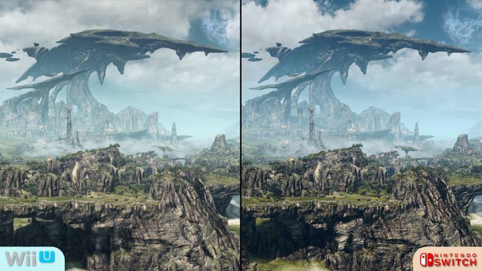 xenoblade chronicles x wii u vs switch landscapes