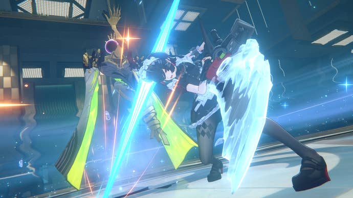 Ellen Joe attacking an enemy in Zenless Zone Zero.