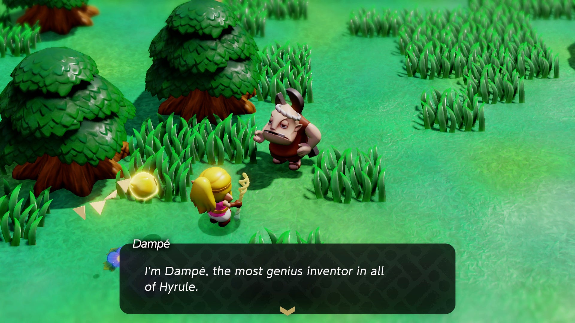 Princess Zelda speaking to the inventor Dampe in Zelda: Echoes of Wisdom. - 3