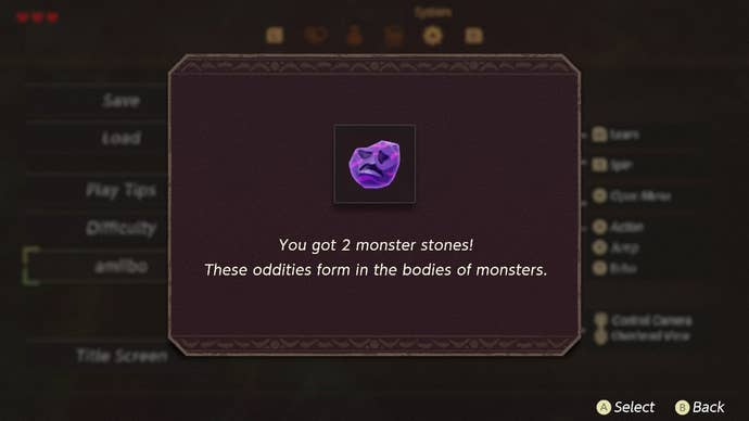 Unlocking Monster Stones by scanning an Amiibo in Zelda Echoes of Wisdom.