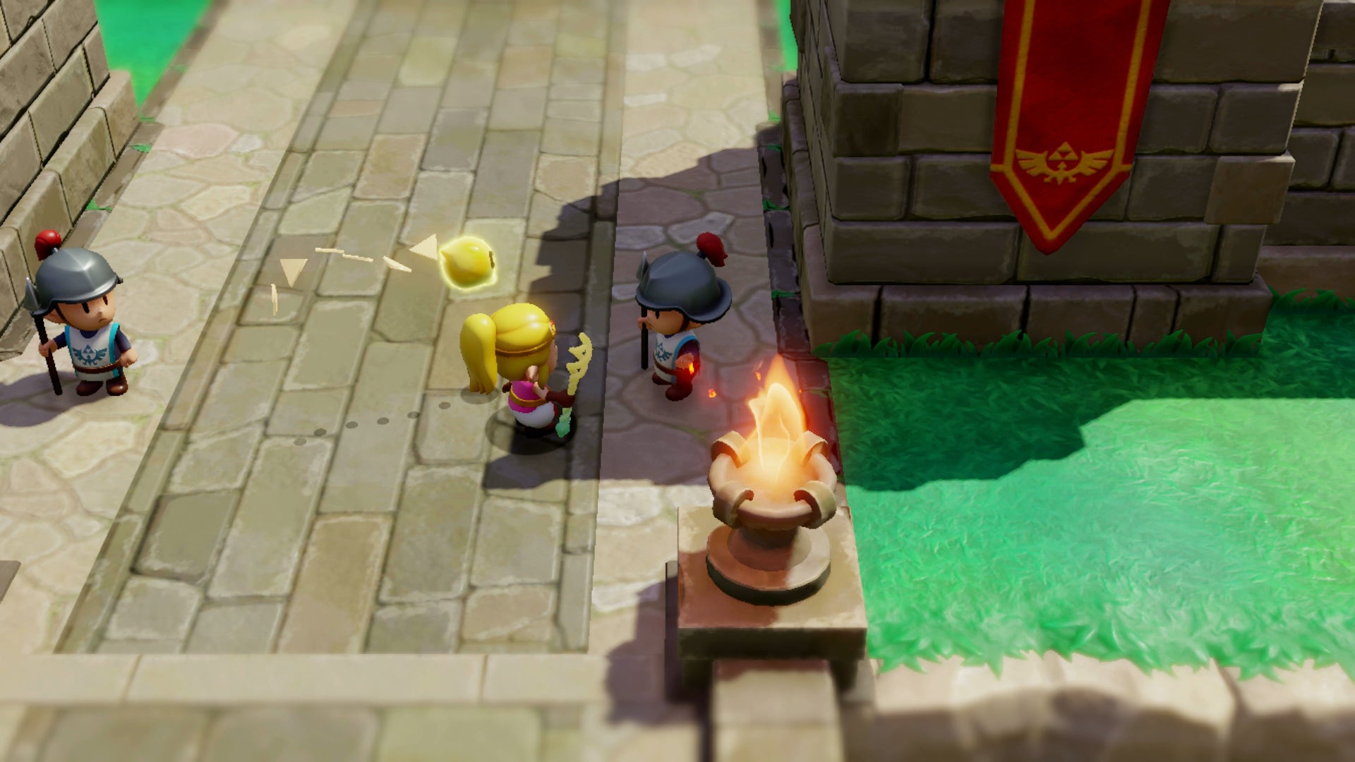 Princess Zelda investigating the extra soldier in Zelda: Echoes of Wisdom. - 1