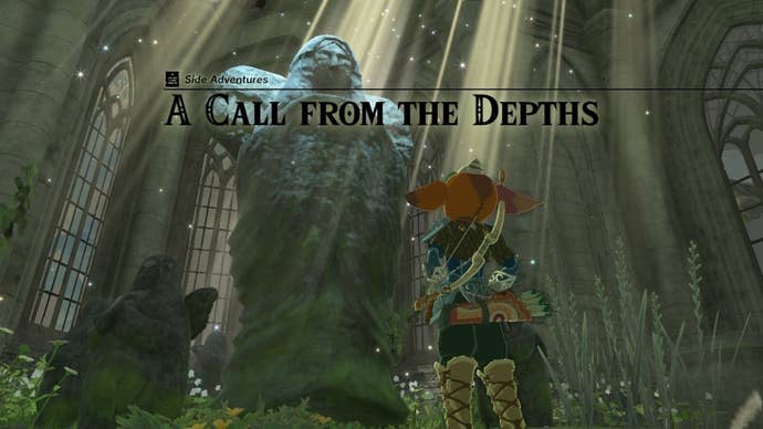 Link starts the ‘A Call from the Depths’ side quest in The Legend of Zelda: Tears of the Kingdom