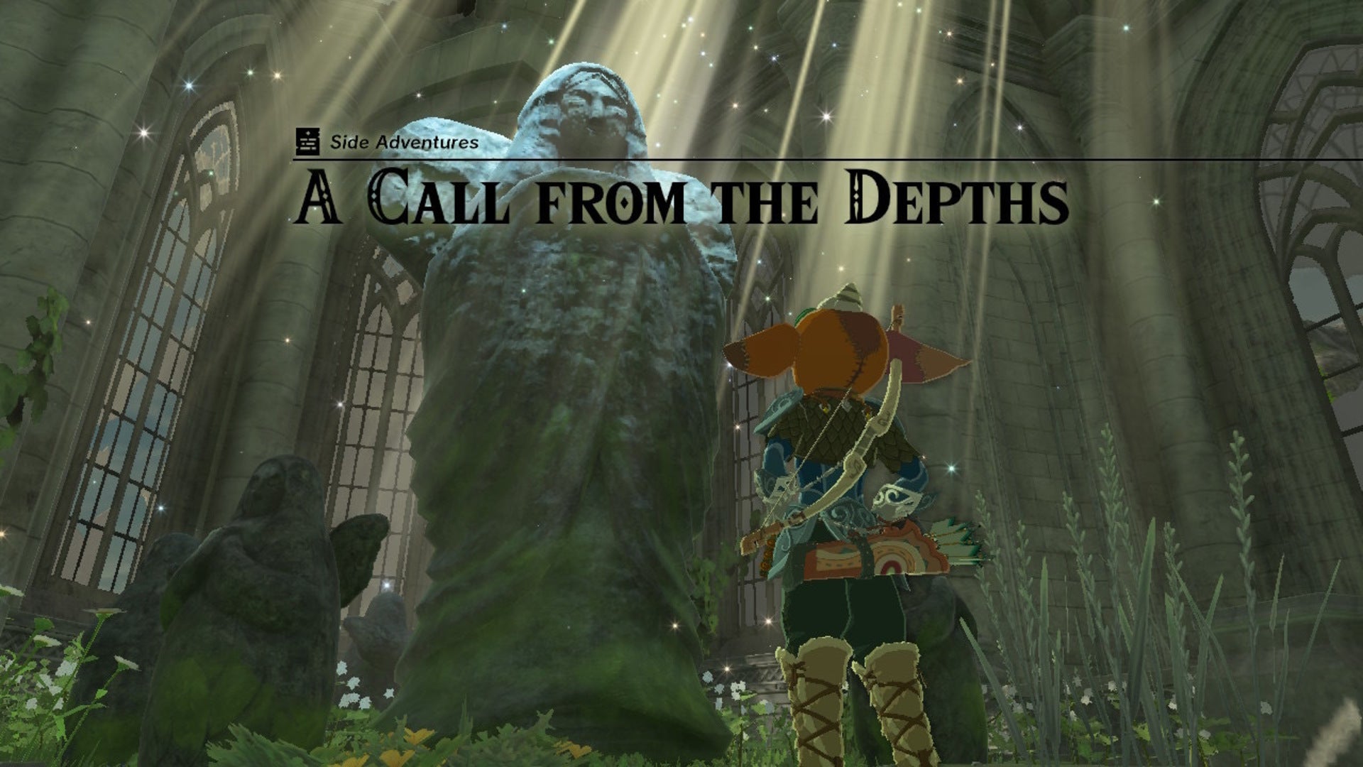 Link starts the 'A Call from the Depths' side quest in The Legend of Zelda: Tears of the Kingdom - 1