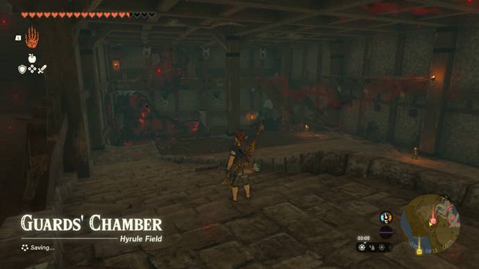 Link stand in the Guard's Chamber in The Legend of Zelda: Tears of the Kingdom