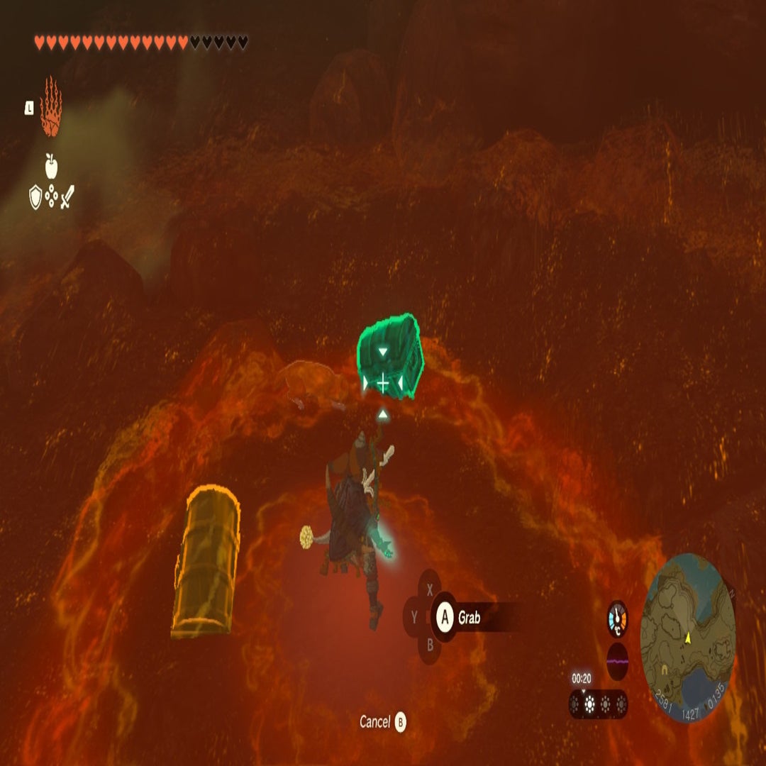 Link uses Ultrahand to retrieve a chest in The Legend of Zelda: Tears of the Kingdom