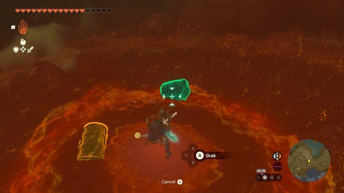 Link uses Ultrahand to retrieve a chest in The Legend of Zelda: Tears of the Kingdom