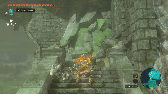 Link faces a dead end outside of Zelda's room in The Legend of Zelda: Tears of the Kingdom