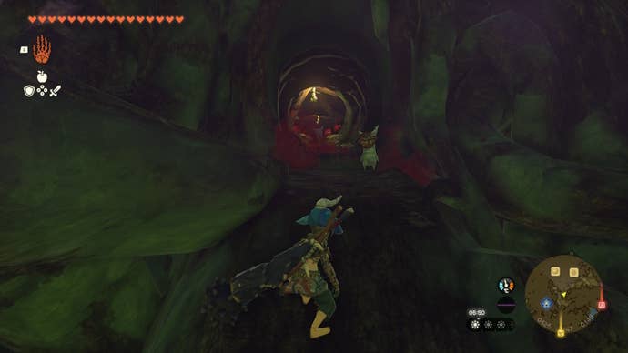 Link faces the entrance to the Deku Tree in The Legend of Zelda: Tears of the Kingdom
