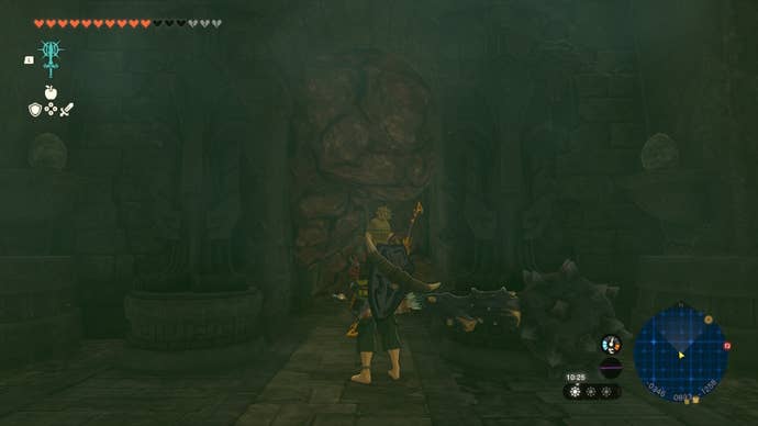 Link faces a blocked doorway in The Legend of Zelda: Tears of the Kingdom
