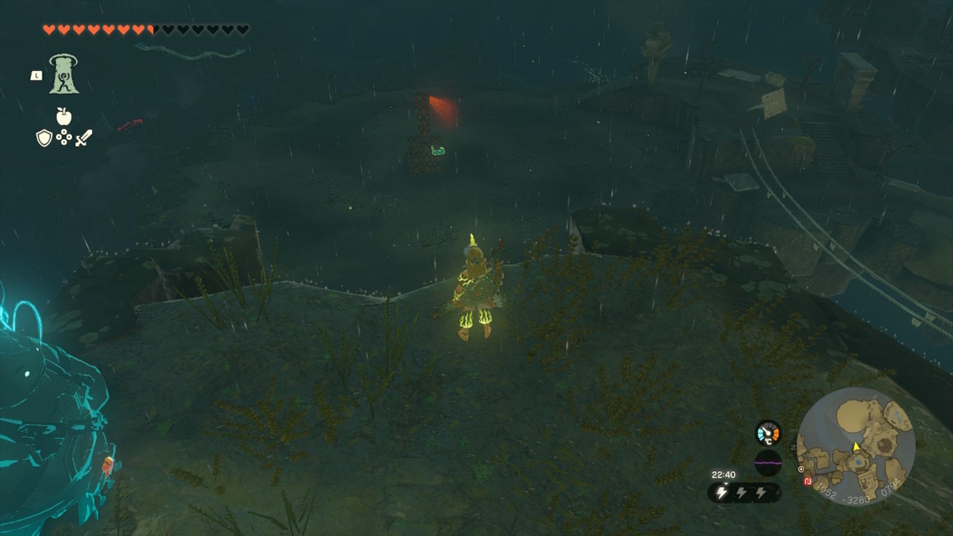 Link looks over at a Flux Construct in The Legend of Zelda: Tears of the Kingdom - 8