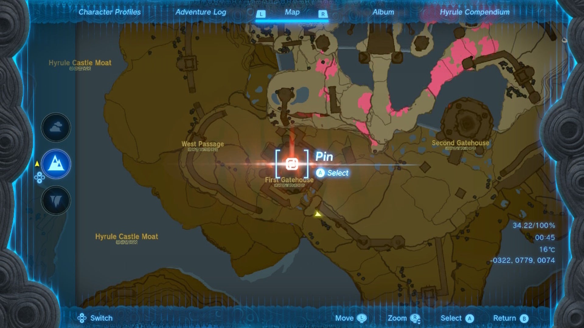 A map of the location of the First Gatehouse in The Legend of Zelda: Tears of the Kingdom - 8