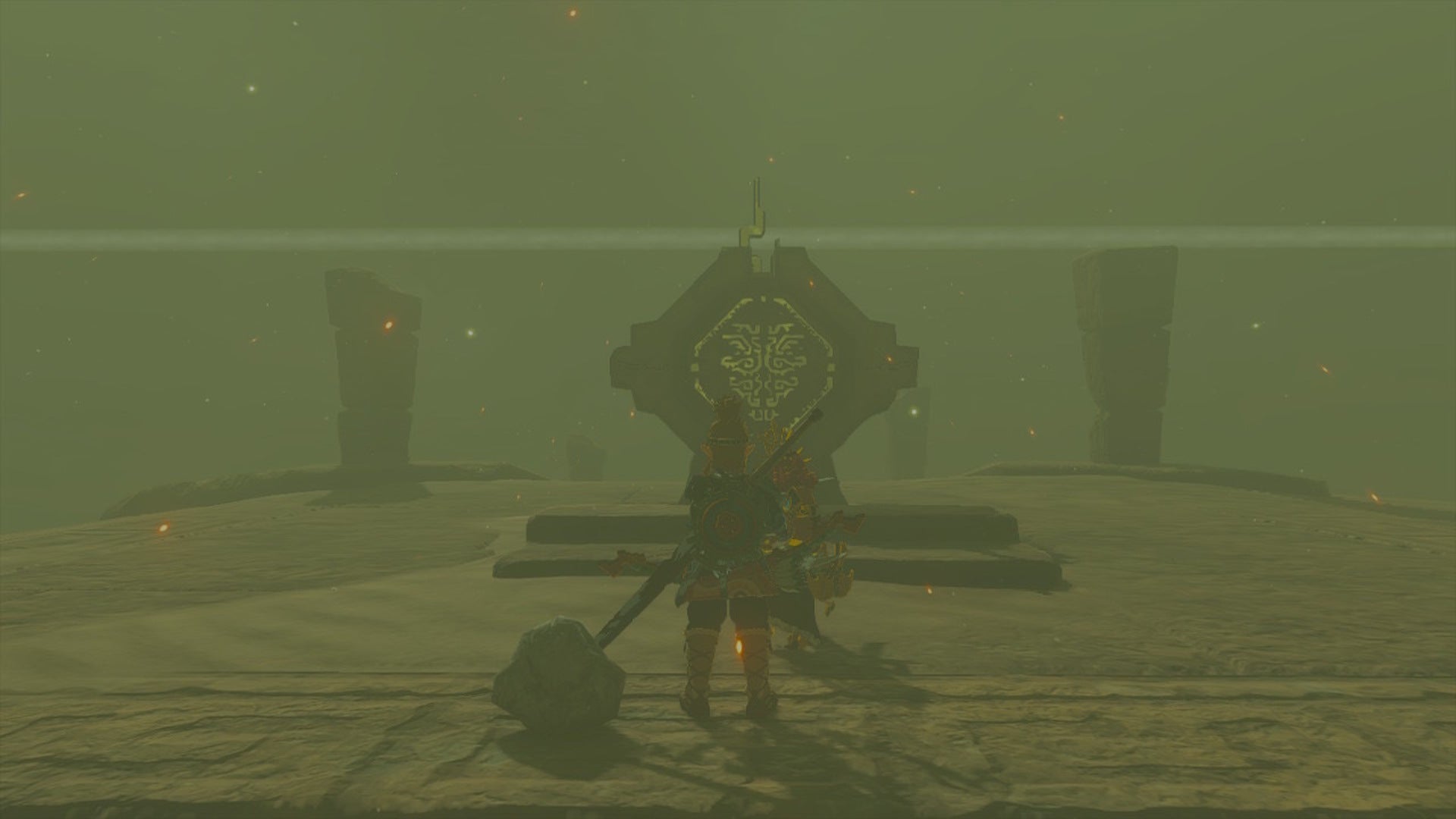 Link faces a lightning activated switch in The Legend of Zelda: Tears of the Kingdom