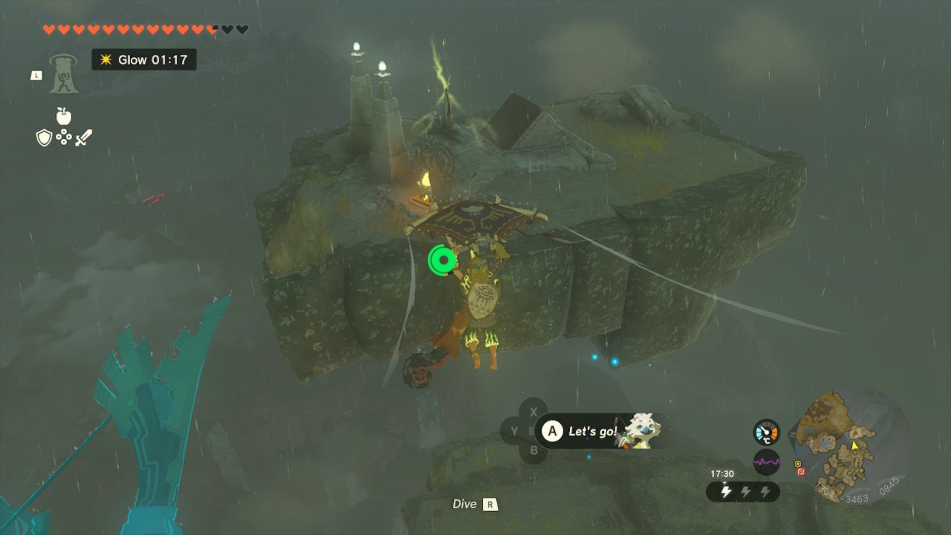 Link glides over Thunderhead Isles in The Legend of Zelda: Tears of the Kingdom - 14