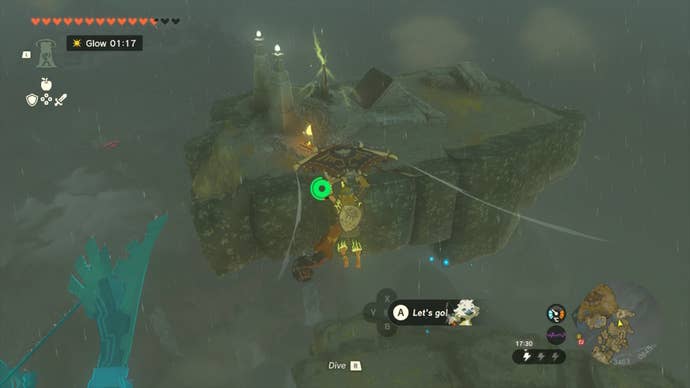 Link glides over Thunderhead Isles in The Legend of Zelda: Tears of the Kingdom