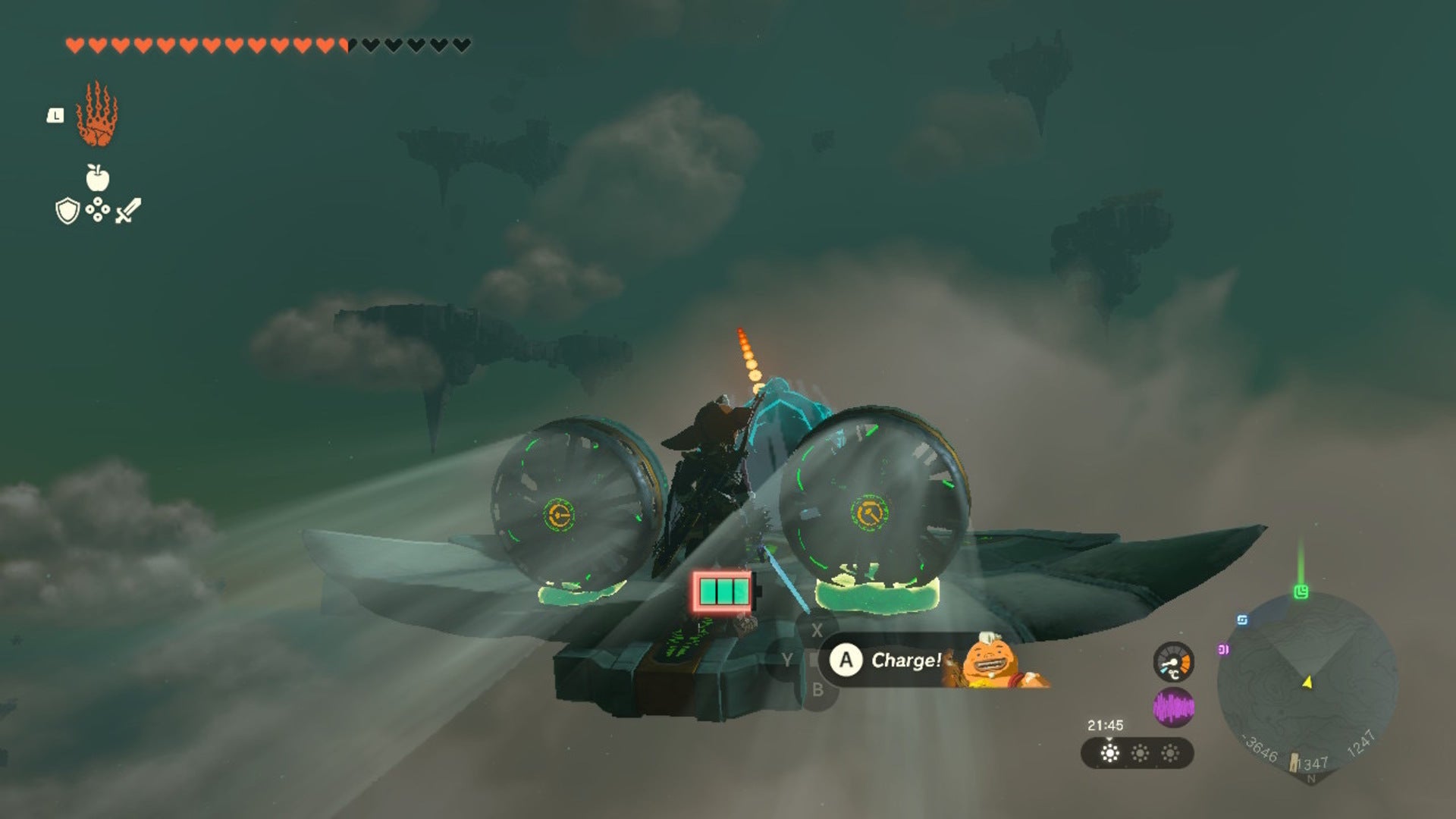 Link uses a glider to reach a sky island in Zelda: Tears of the Kingdom - 7