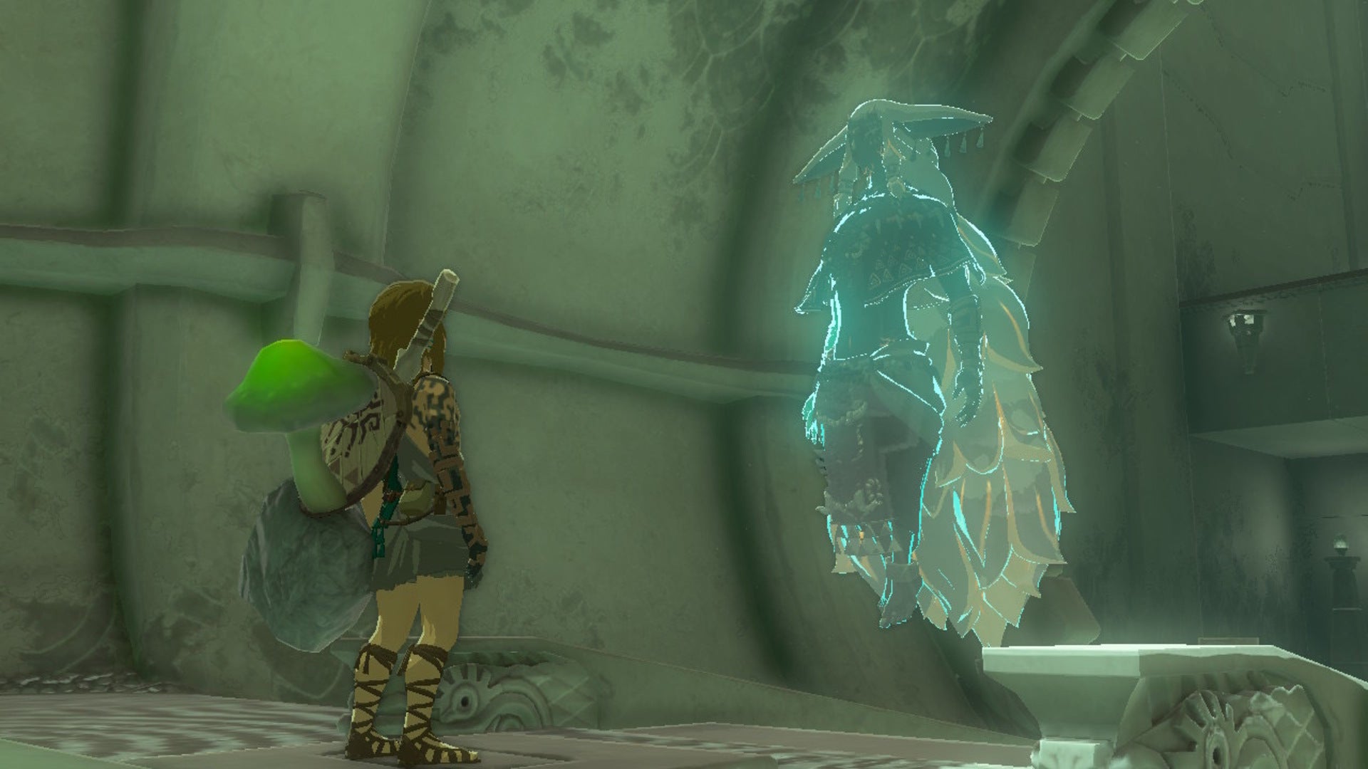 Link speaks with Raura in the Gutanbac Shrine of The Legend of Zelda: Tears of the Kingdom - 1