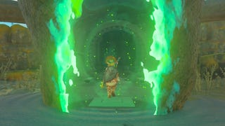 Link enters the Josiu Shrine in Zelda: Tears of the Kingdom
