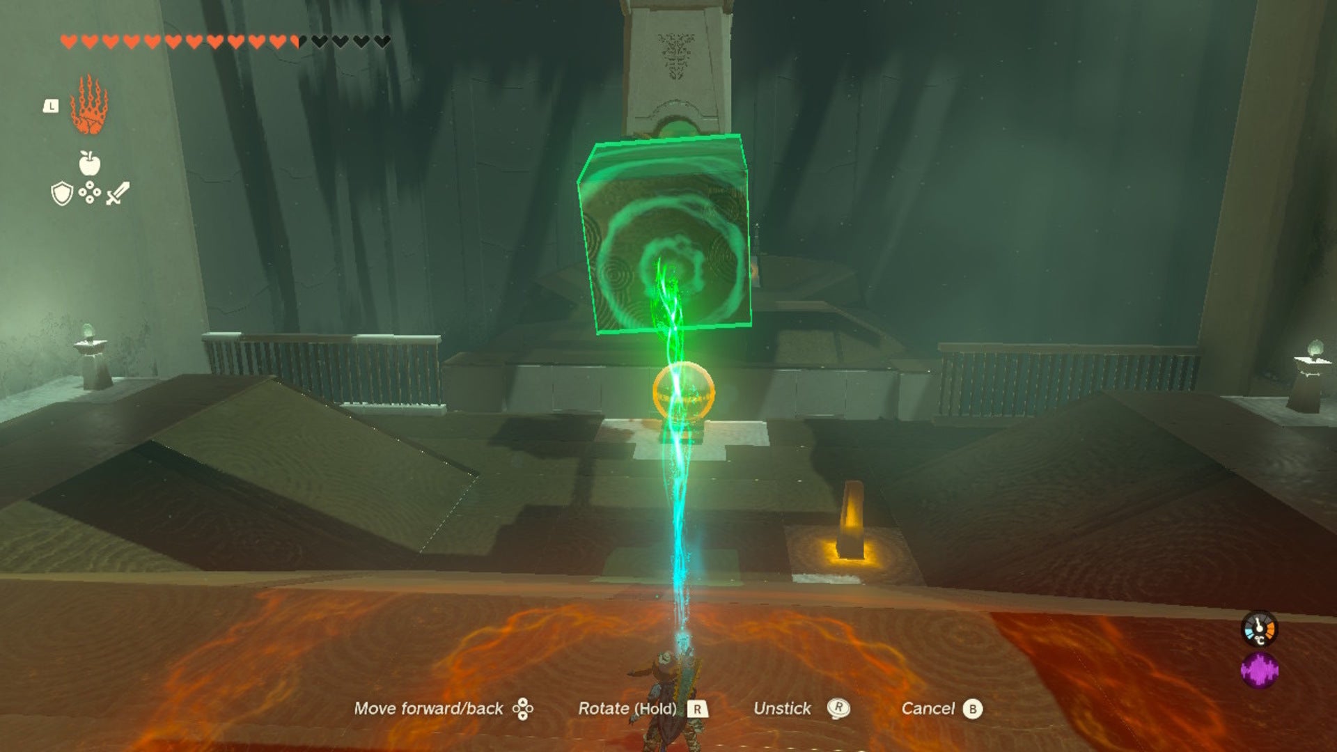 Link uses Ultrahand to raise a pillar in The Legend of Zelda: Tears of the Kingdom - 6