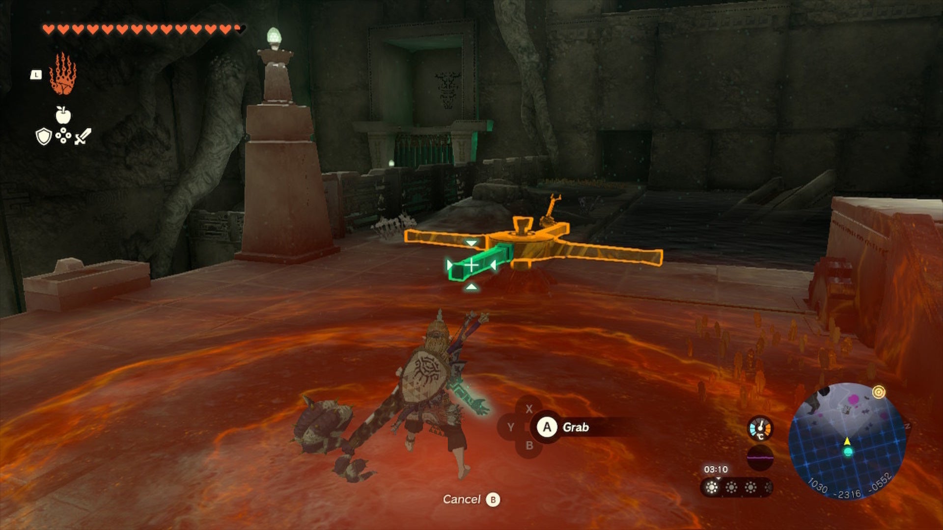 Link uses Ultrahand to turn a wheel in The Legend of Zelda: Tears of the Kingdom