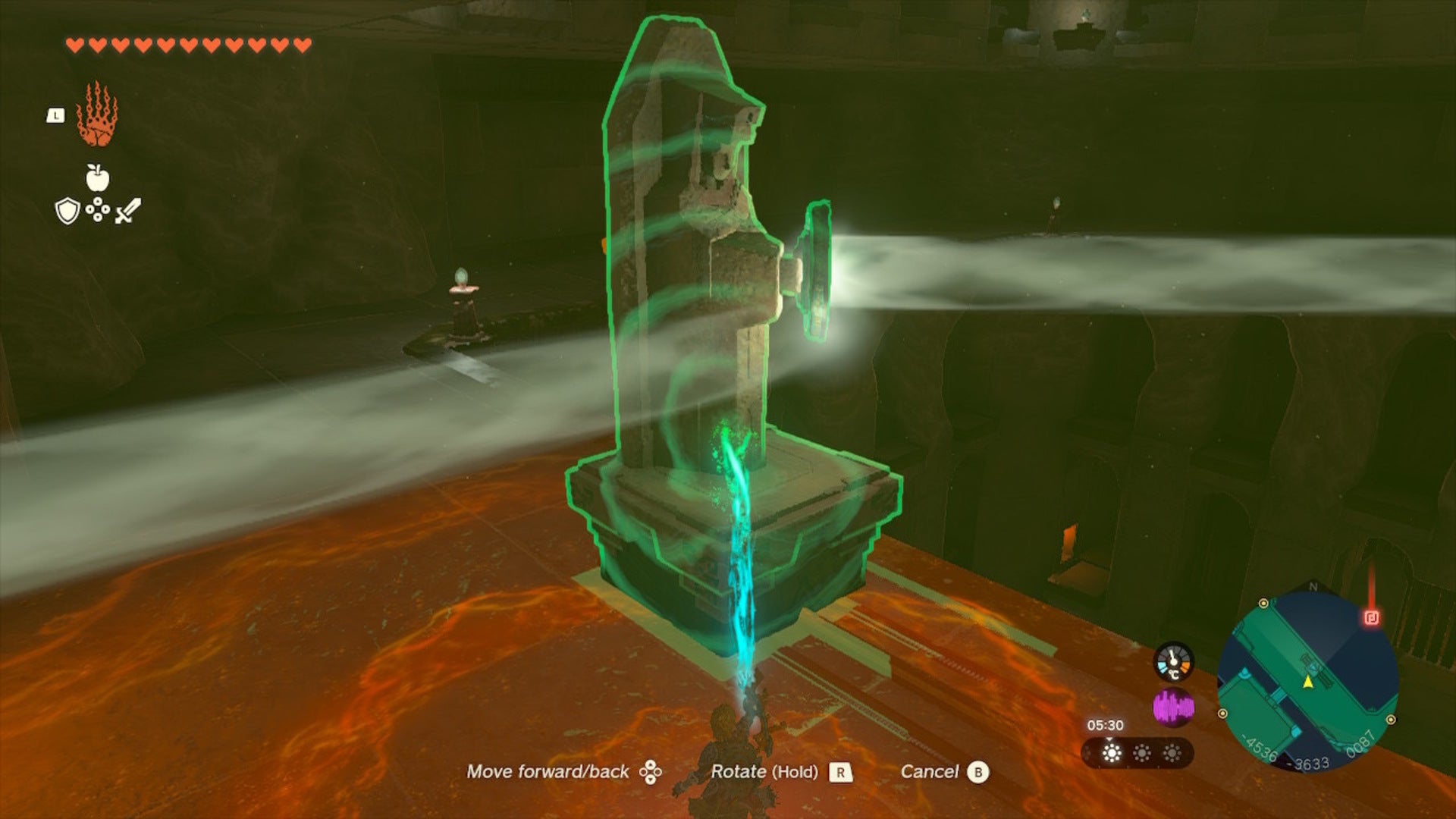 Link moves a pillar using Ultrahand in The Legend of Zelda: Tears of the Kingdom - 13