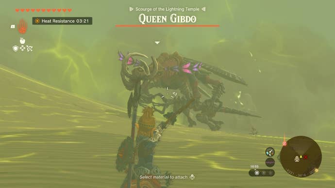 Link fights with Queen Gibdo in The Legend of Zelda: Tears of the Kingdom