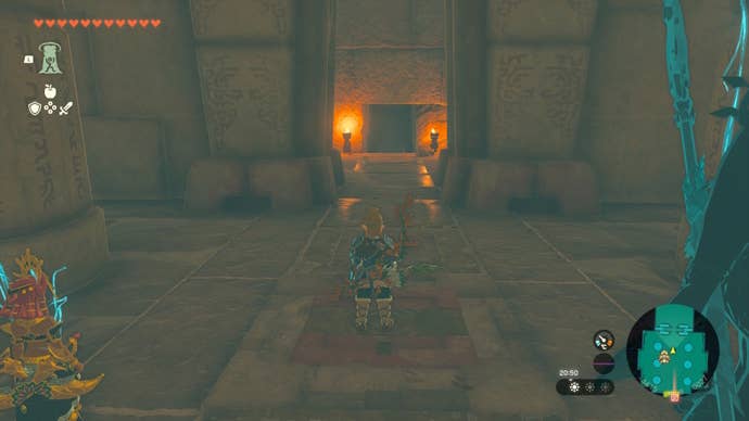 Link stands atop a switch in The Legend of Zelda: Tears of the Kingdom