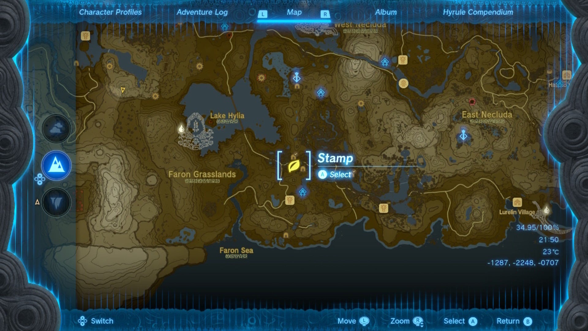 A map showing the location of Pagos Woods in The Legend of Zelda: Tears of the Kingdom - 4