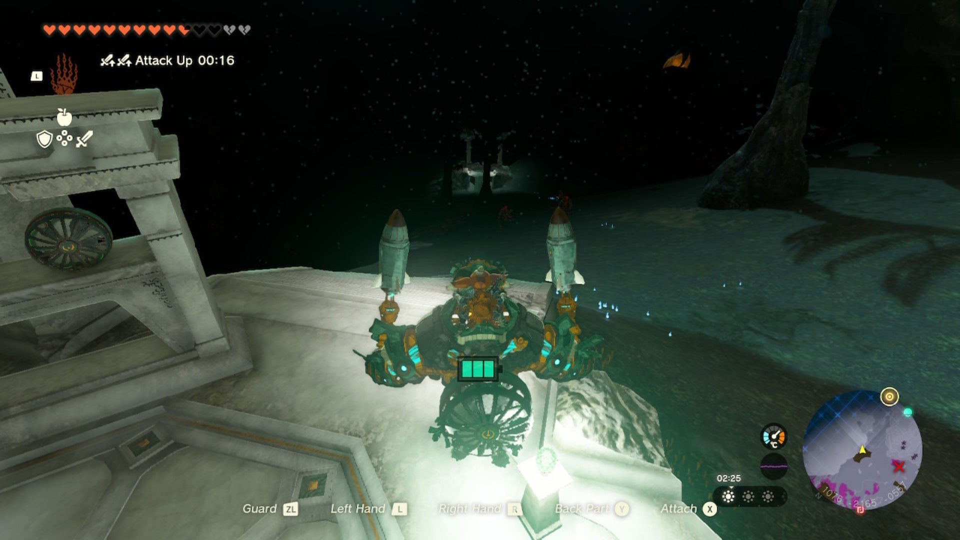 Link looks toward a distant platform in The Depths in The Legend of Zelda: Tears of the Kingdom