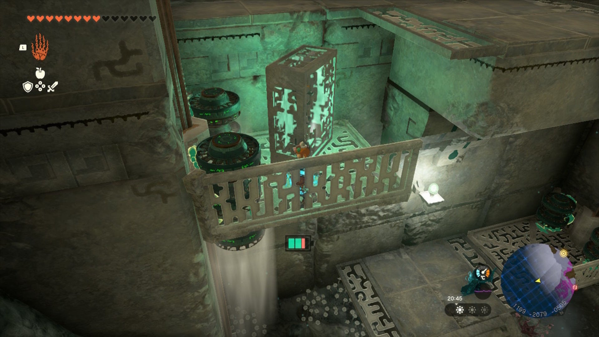 Link uses a fan powered elevator with a relic on it  in The Legend of Zelda: Tears of the Kingdom