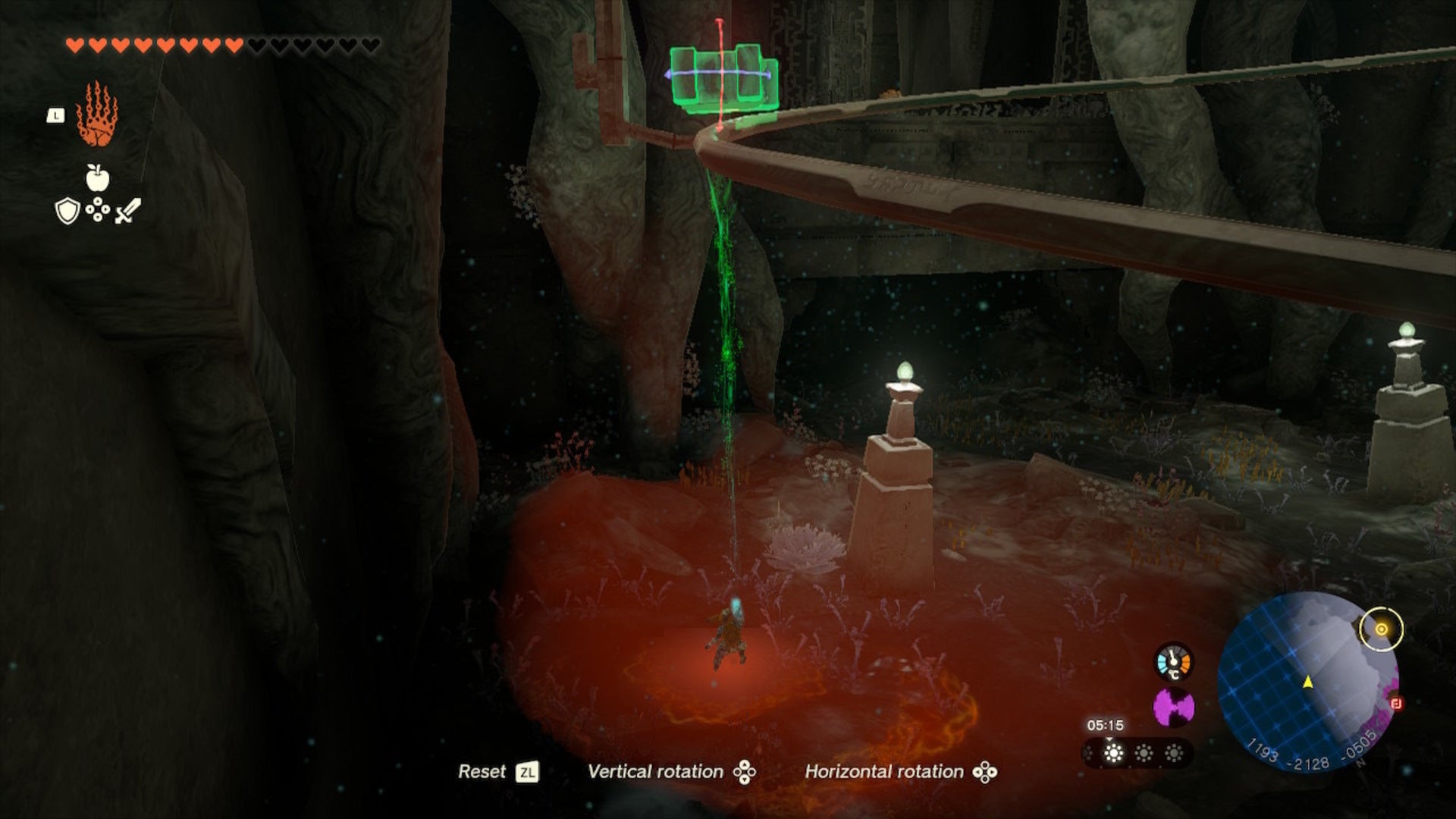 Link uses Ultrahand to rotate a relic in The Legend of Zelda: Tears of the Kingdom