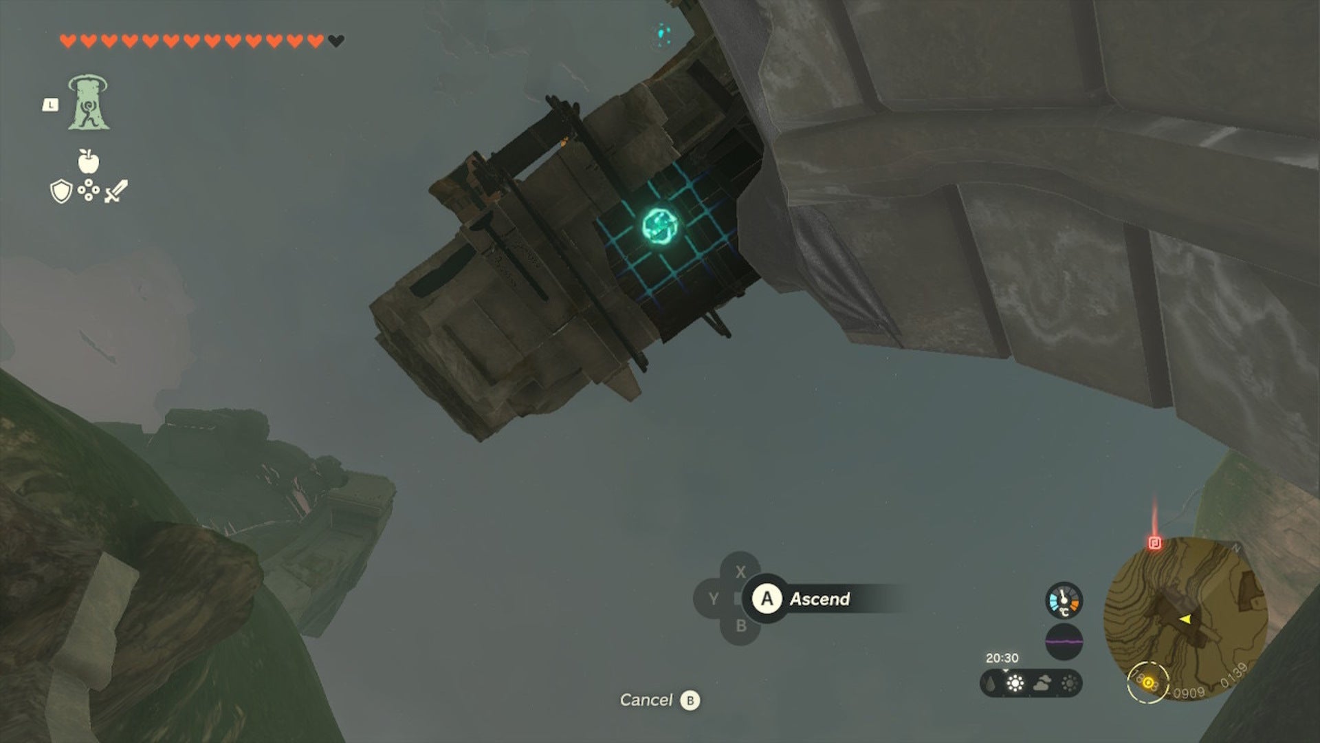 Link Ascends up the Ring Ruins in The Legend of Zelda: Tears of the Kingdom