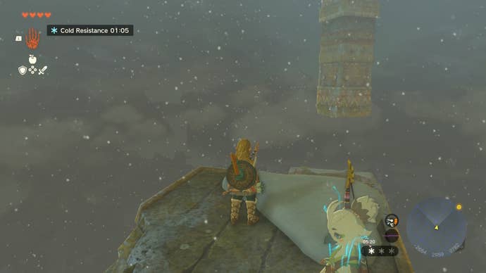 Link looks over at a platform in The Legend of Zelda: Tears of the Kingdom
