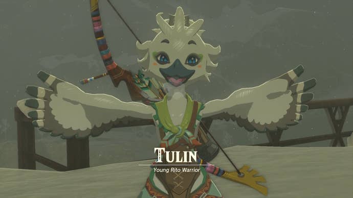 Tulin of Rito Village in The Legend of Zelda: Tears of the Kingdom